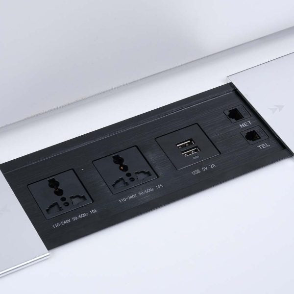 COOLBABY Dual Work Station in Matt White – High-Density Fiber Desk - COOLBABY