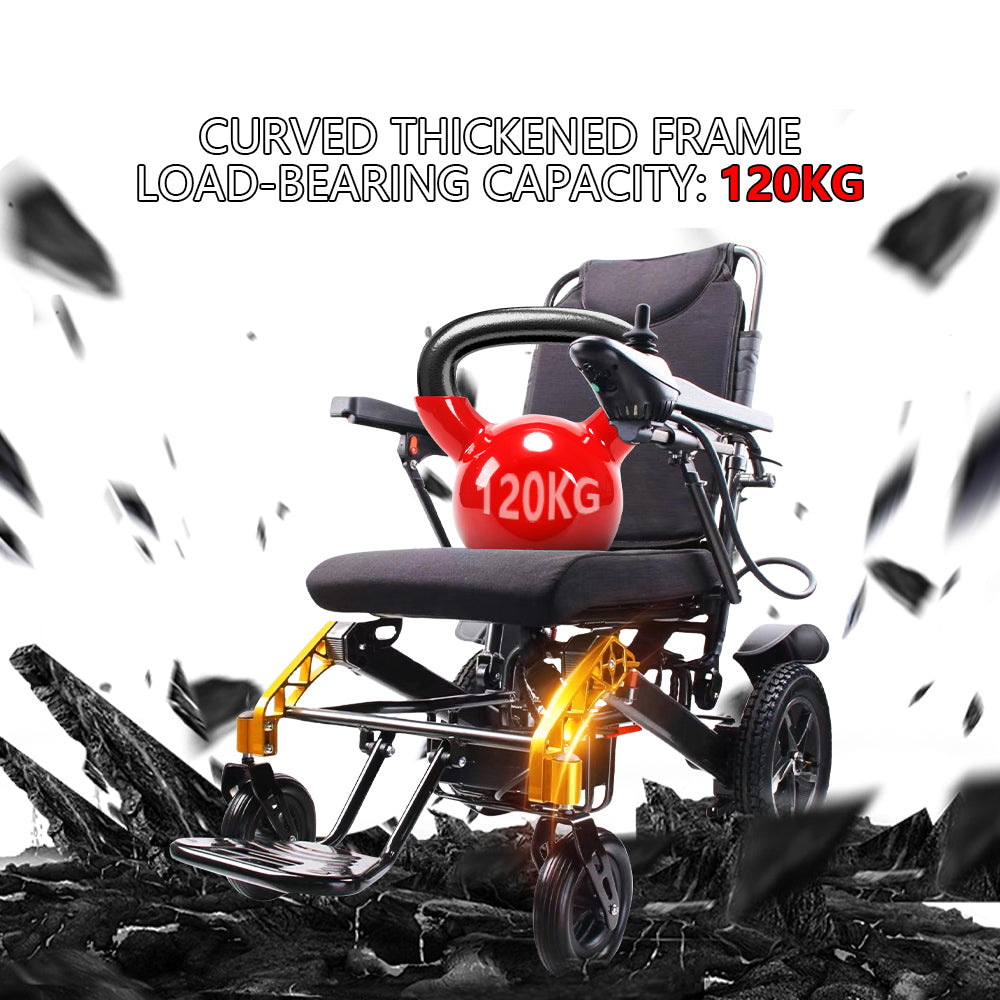 Folding Aluminum Electric Wheelchair for Adults & Disabled Portable Airline Approved - COOLBABY