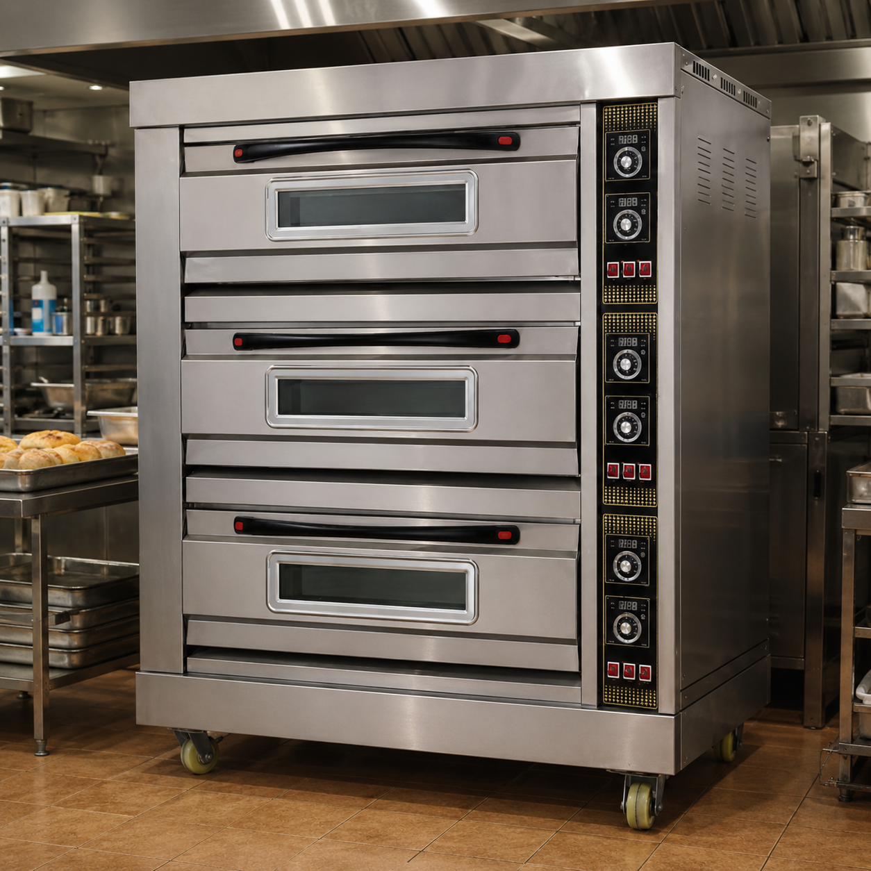 HEO-36 Electric Oven 3 Deck 6 Tray – 400×600mm Commercial Bakery Oven 19.5KW