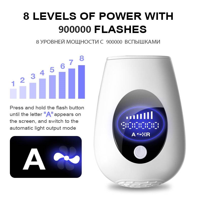 COOLBABY XQQ-JGTMY Professional Laser Hair Removal IPL Female Epilator Painless Pulsed Light Women Leg Depilatory Device for Facial Body Bikini - COOL BABY