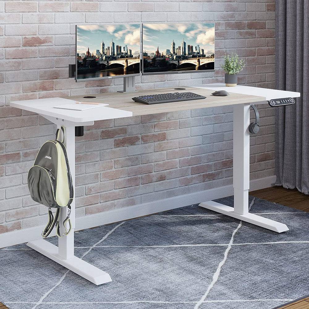 COOLBABY Electric Standing Desk,Stand Up Desk Workstation,Height Adjustable Electric Standing Desk 55 x 24 Inches,Ergonomic Splice Board Desk - COOL BABY