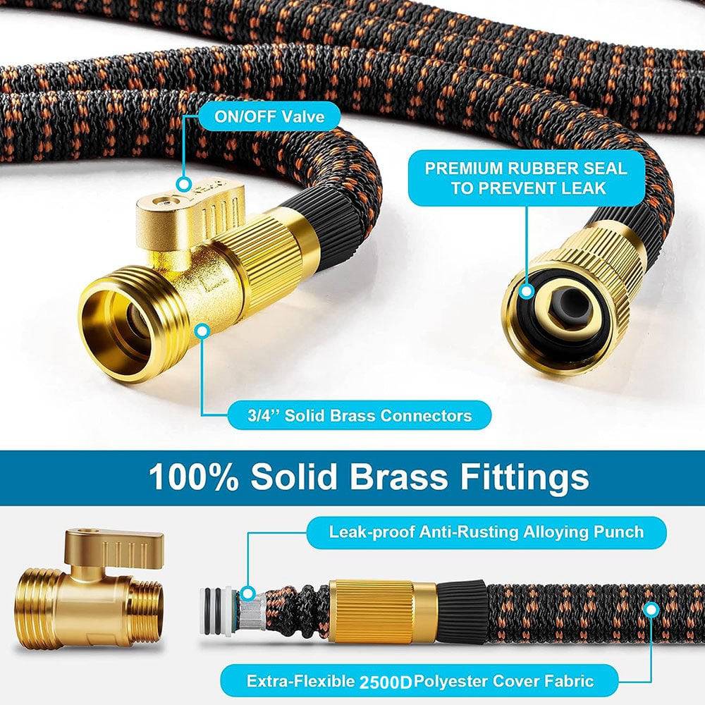 COOLBABY Expandable Garden Hose with 10 Function Nozzle,Leakproof Retractable Garden hose - COOL BABY