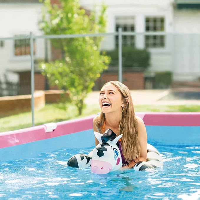 Pink Rectangular Frame Pool, Set-up Size: 2.20m x 1.50m x 60cm - COOLBABY