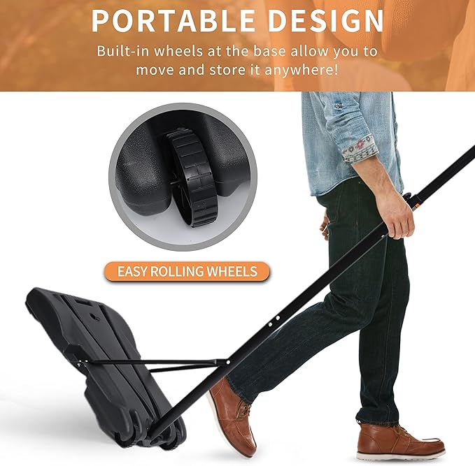 Basketball Post Movable Outdoor (with Adjustable Height to 10Ft) - COOLBABY