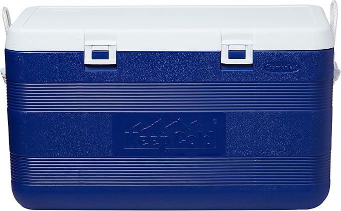 127L Plastic Cooler Icebox Deluxe Blue – Heavy Duty Insulated Cooler with 6-Day Ice Retention