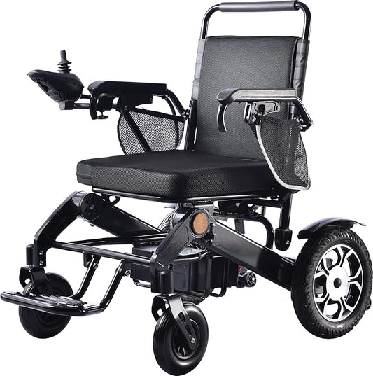 COOLBABY Lightweight Electric Wheelchair for Adults, Fast Foldable Mobility Wheel Chair with 24V 12AH Lithium Battery, Dual 250W Brush motors, 15-20km - COOLBABY