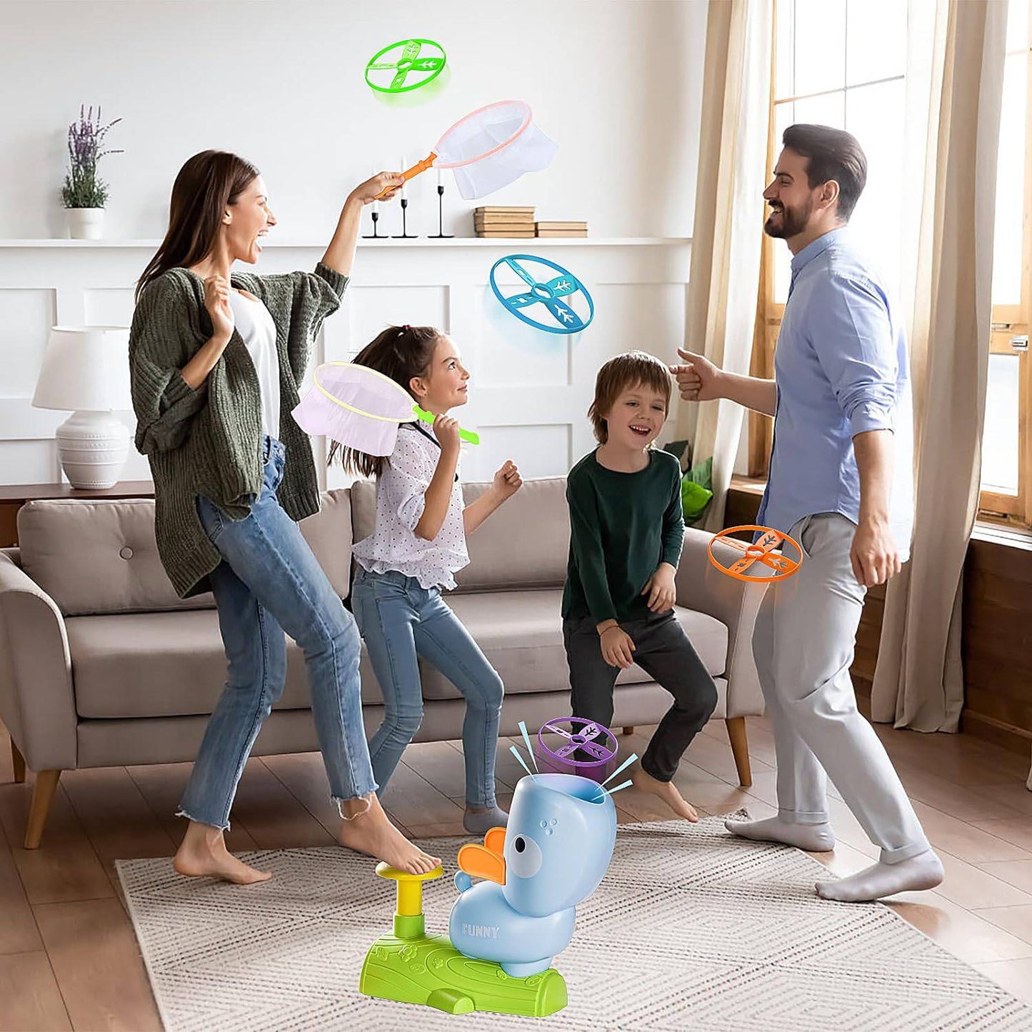 COOLBABY Outdoor Disc Launcher Game Set for Kids - Safe and Fun Family Activity - COOL BABY