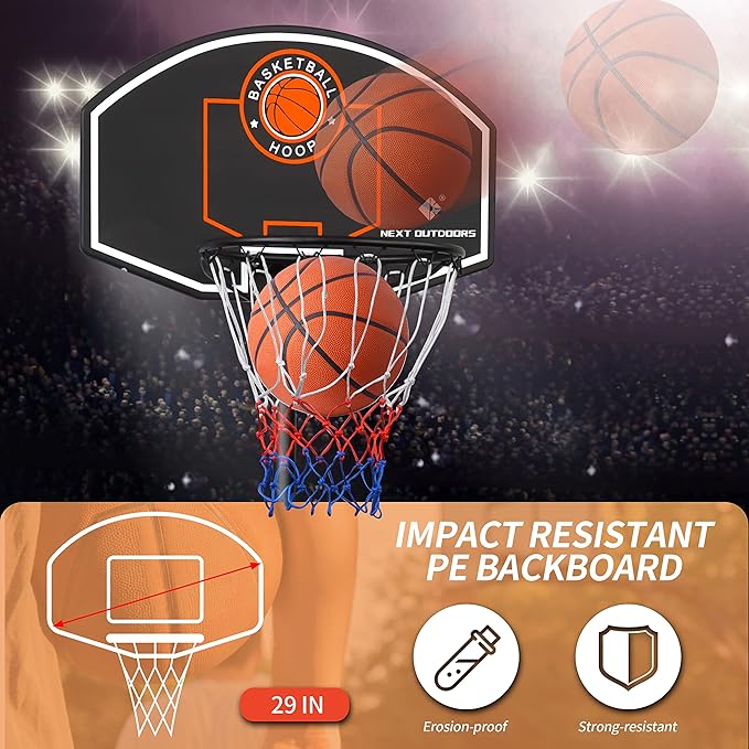 Basketball Post Movable Outdoor (with Adjustable Height to 10Ft) - COOLBABY