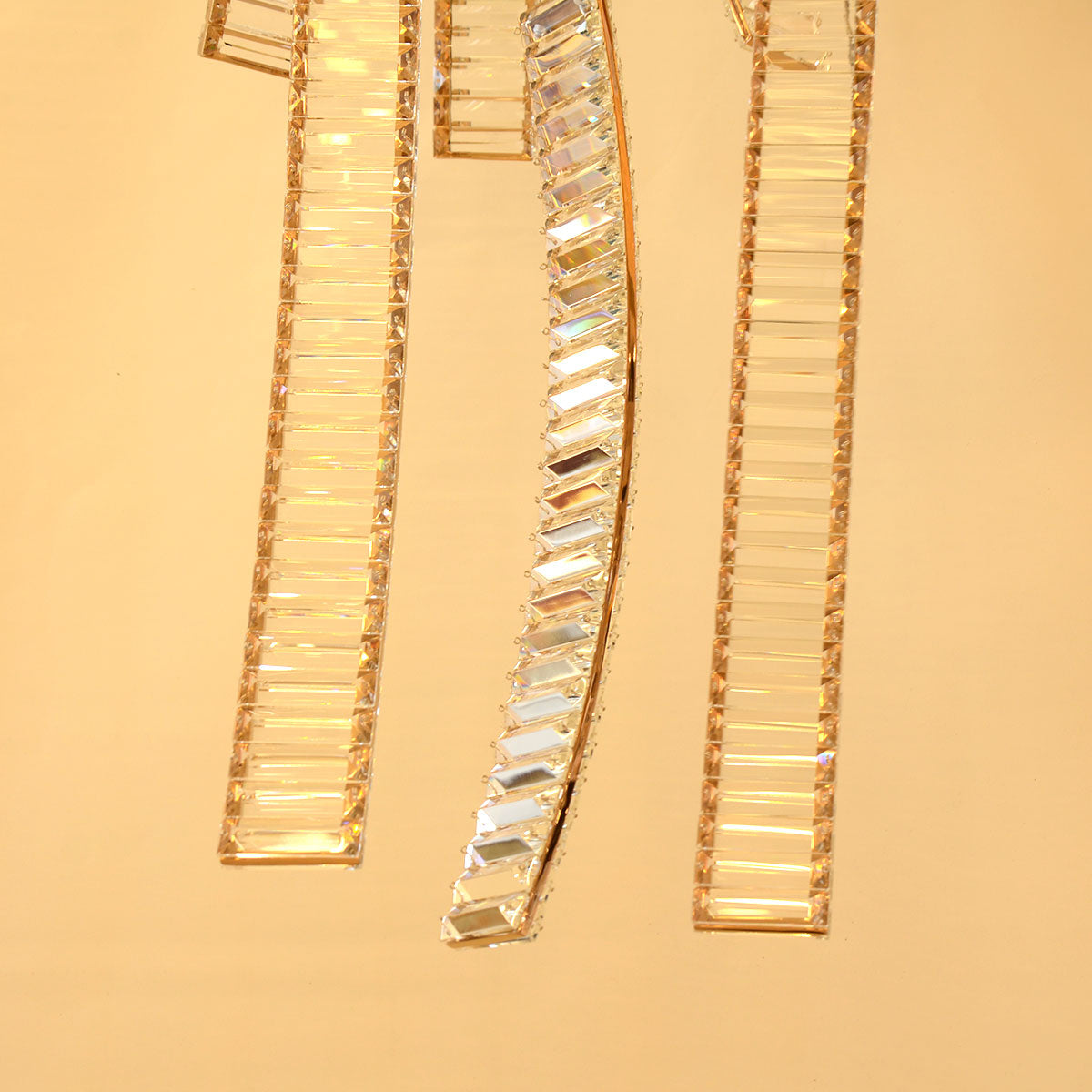 Luxury Alaria K9 Crystal Staircase LED 3000K Stainless Steel - Rose Gold - COOLBABY