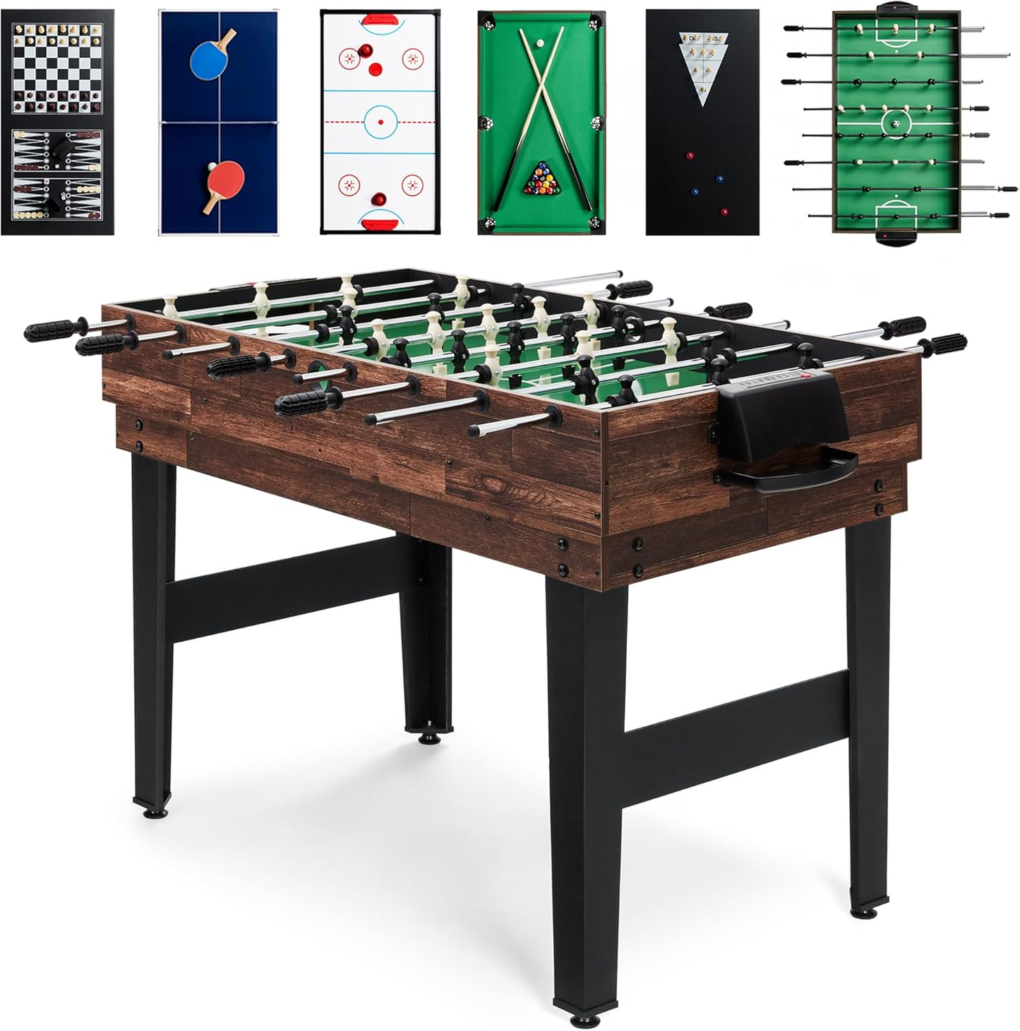 2x4ft 10-in-1 Multi-function Combo Game Table Set Foosball Table for Home, Game Room - COOLBABY