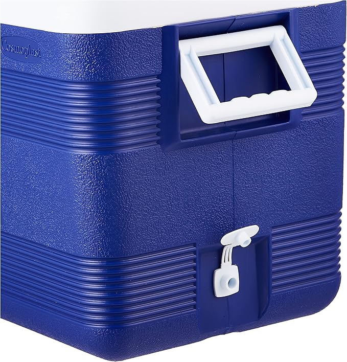 60L Plastic Cooler Icebox Deluxe Blue – Heavy Duty Insulated Cooler with 6-Day Ice Retention