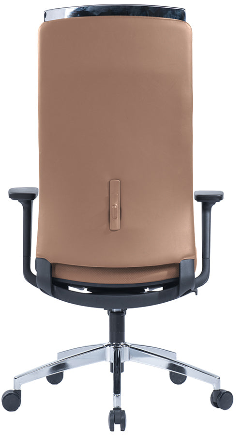 High Back Ergonomic PU Chair, Office Chair - Brown - COOLBABY