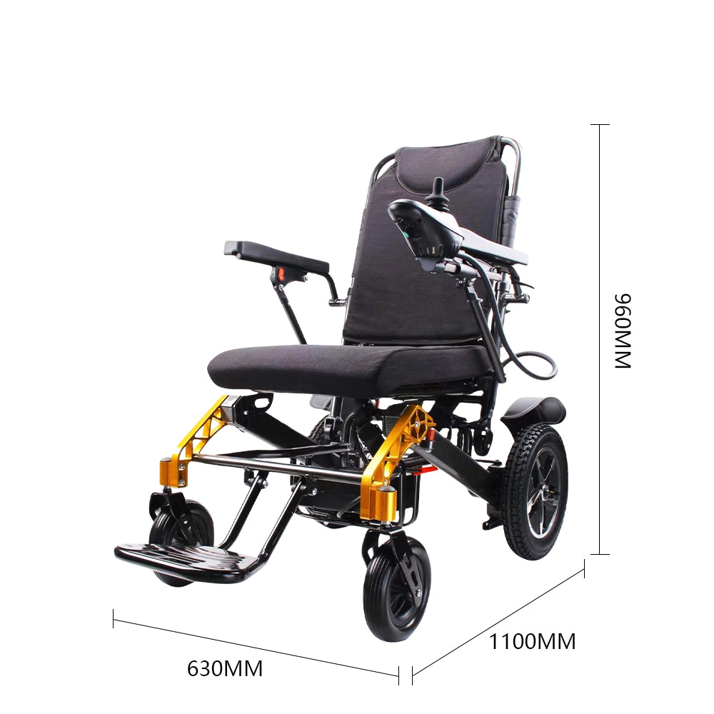 Folding Aluminum Electric Wheelchair for Adults & Disabled Portable Airline Approved - COOLBABY