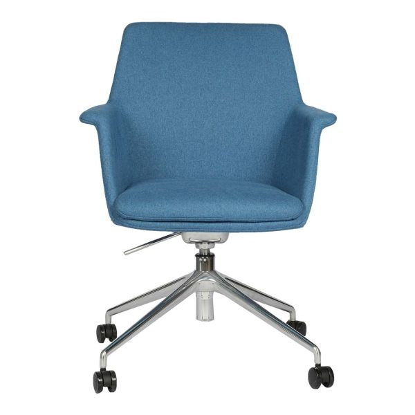 COOLBABY Ergonomic Moveable Visitor Area Chair B-363 with Adjustable Height and Durable Aluminum Base - COOLBABY