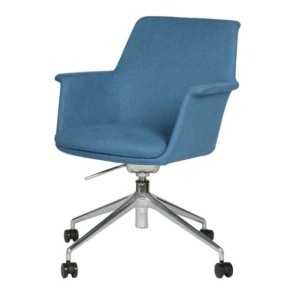 COOLBABY Ergonomic Moveable Visitor Area Chair B-363 with Adjustable Height and Durable Aluminum Base - COOLBABY