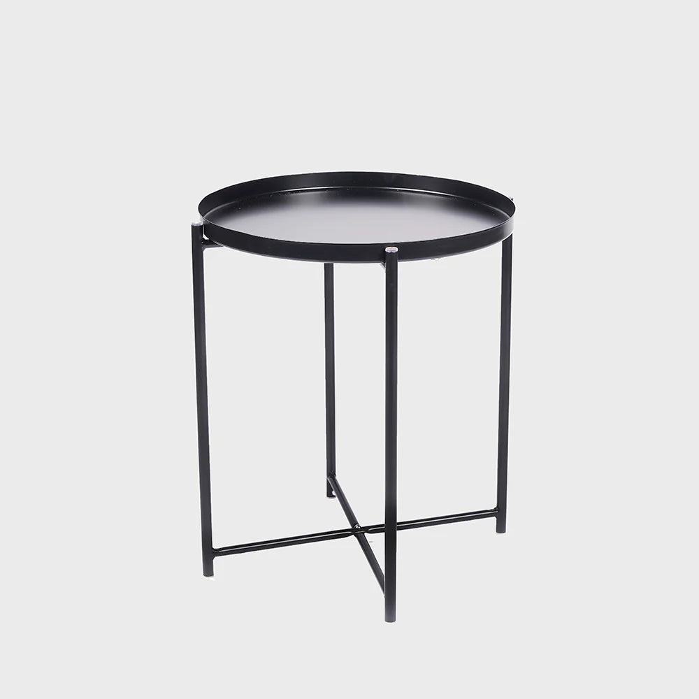 COOLBABY Belle Black Coated Steel Side Table - COOLBABY