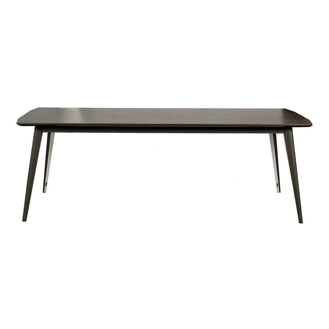 COOLBABY Premium Brown Meeting Table with Metal Legs - Available in 180/220/260 cm Lengths - COOLBABY