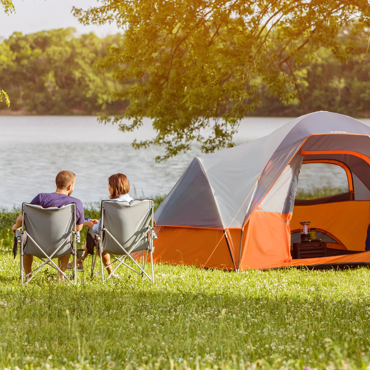 COOLBABY 9-Person Extended Dome Tent with H20 Block Technology and Spacious Design - 16' x 9' - COOLBABY