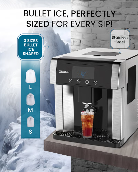 NIM31 Ice Maker 10–15KG/24H | 1.8L Countertop Ice Maker with LCD Display