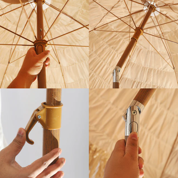 Hawaiian Style Straw Outdoor Umbrella Without Base | Tropical Tiki Garden Umbrella