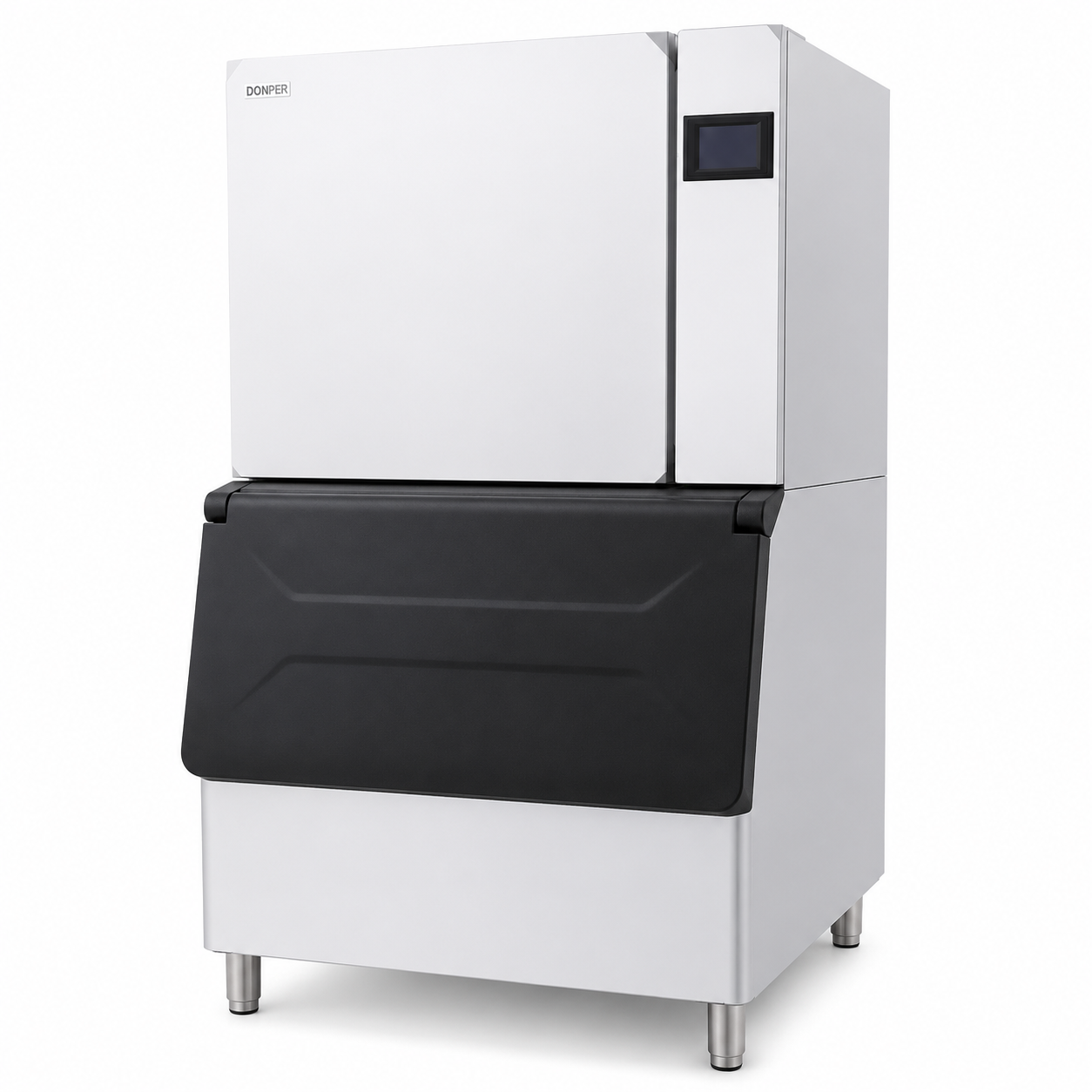 Commercial Ice Maker Machine, Ice Maker Commercial with Drain Pump, Air Cooled Stainless Steel Ice Maker,for Restaurants, Bars,Home