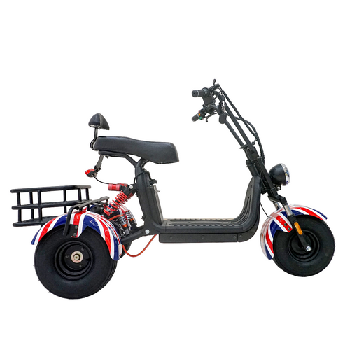 Three-Wheeled, Big Seat Electric scooter with basket - COOLBABY