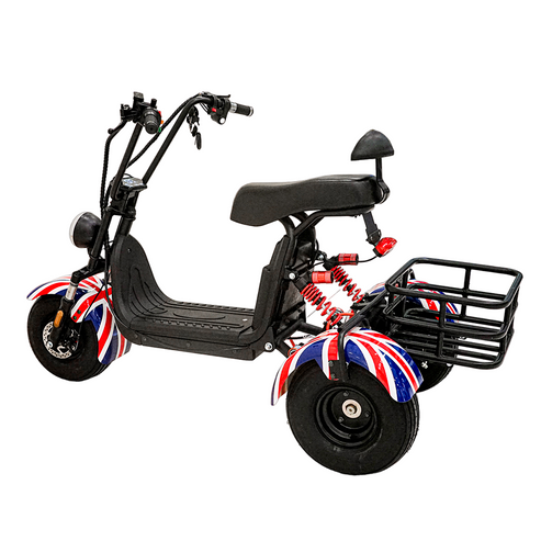 Three-Wheeled, Big Seat Electric scooter with basket - COOLBABY