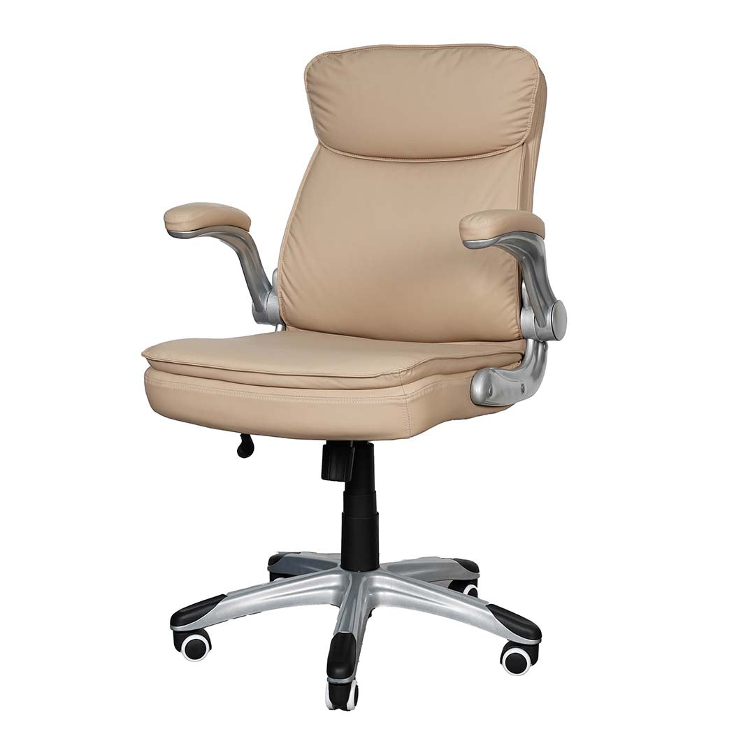 COOLBABY Ergonomic Low Back Office Chair EQ-5180-B with PU Leather, Padded Arm Rests, and Durable Design - COOLBABY