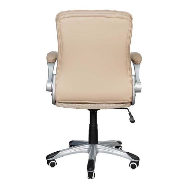 COOLBABY Ergonomic Low Back Office Chair EQ-5180-B with PU Leather, Padded Arm Rests, and Durable Design - COOLBABY