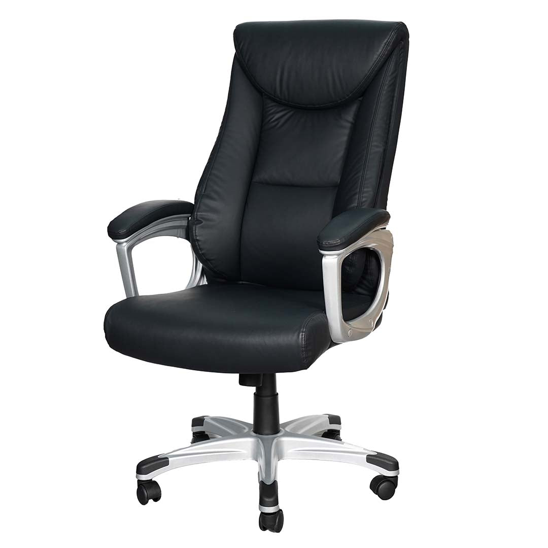 COOLBABY Ergonomic High Back Office Chair EQ-5182-A with PU Leather, Retractable Armrests - COOLBABY