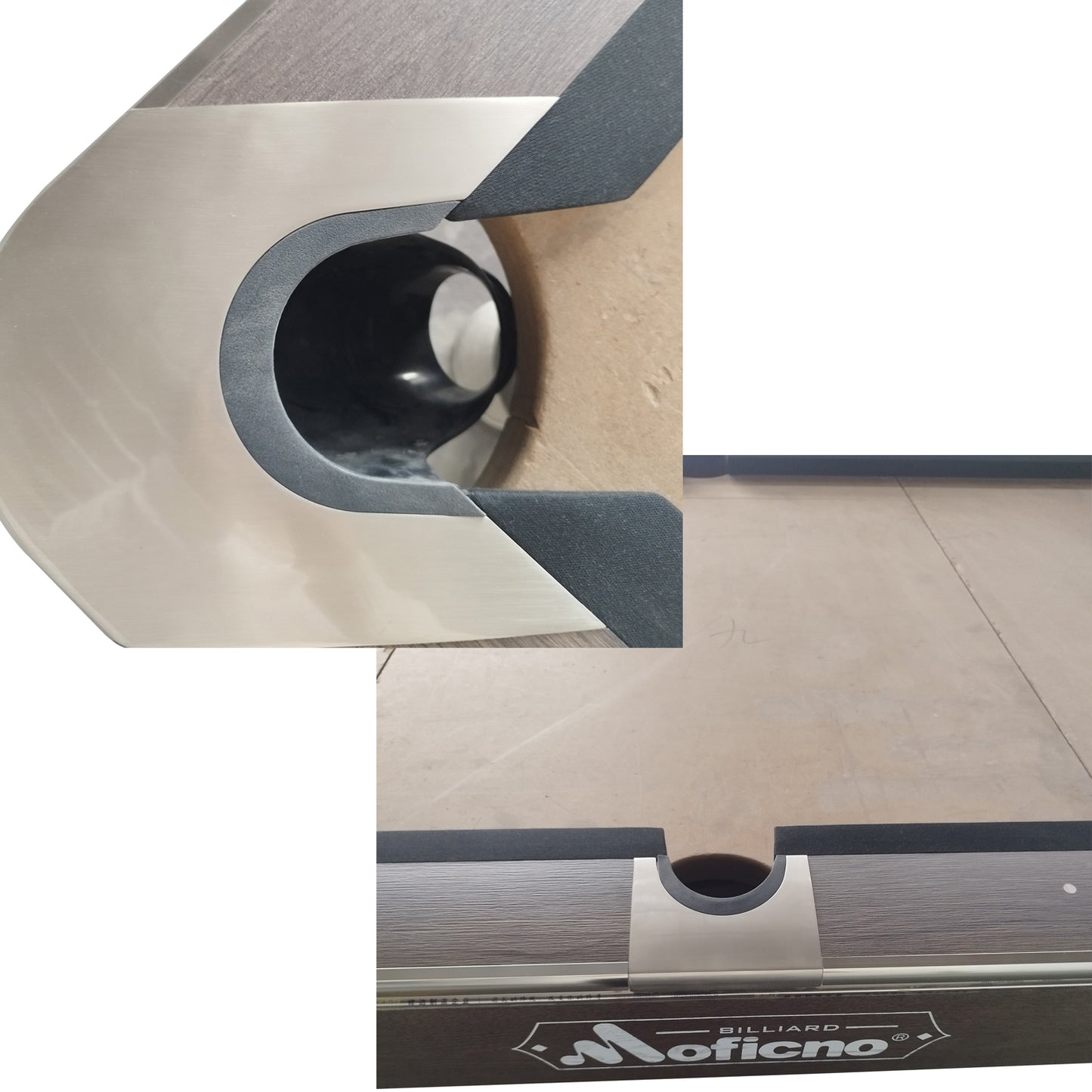 9-6-2G Billiard table, Natural Slate Solid Wood Billiards Tables 9FT Pool Table - COOLBABY