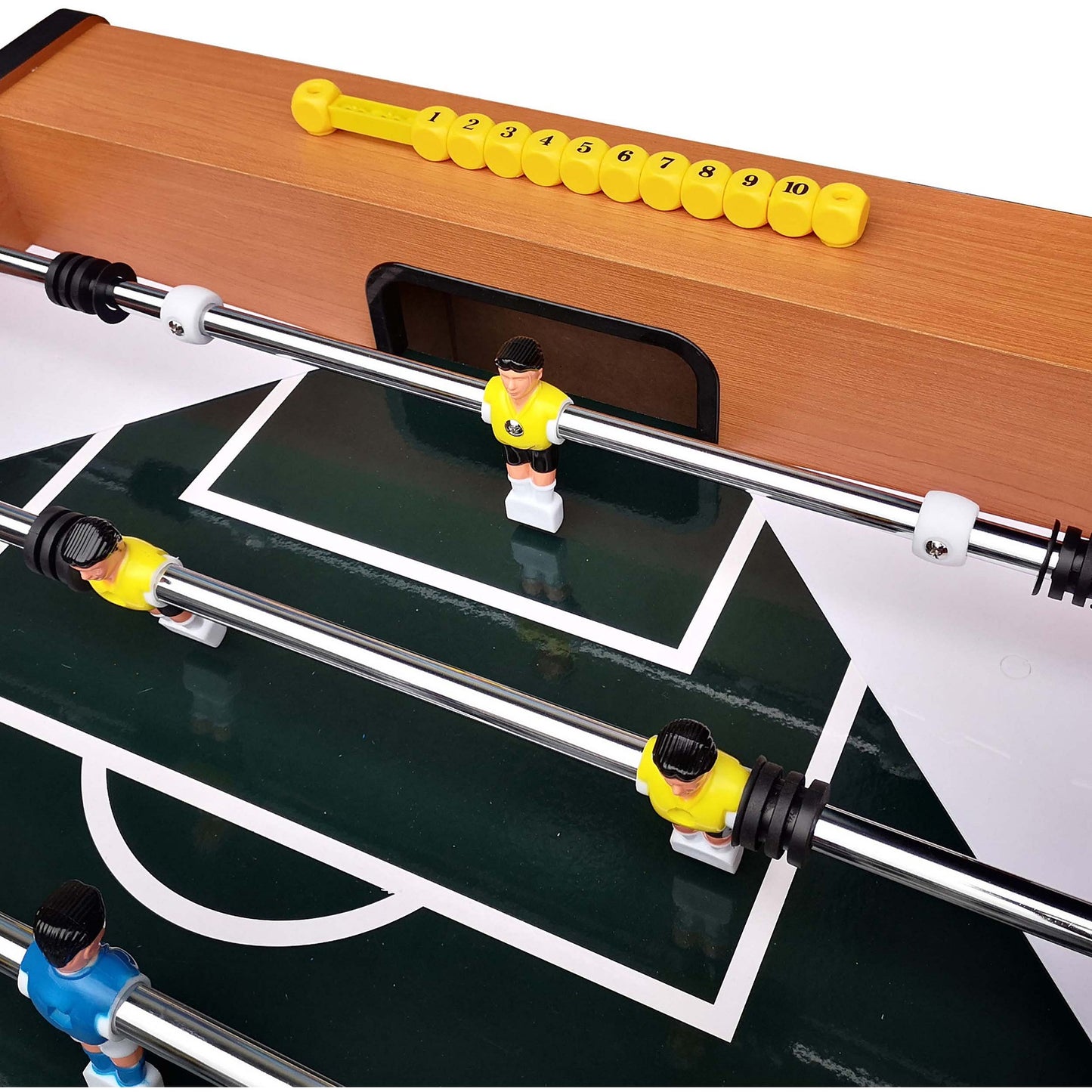 Soccer Table 5FT – Brown MDF Foosball Table with Telescopic Rods, Anti‑Slip Handles & Modern Home Game Design