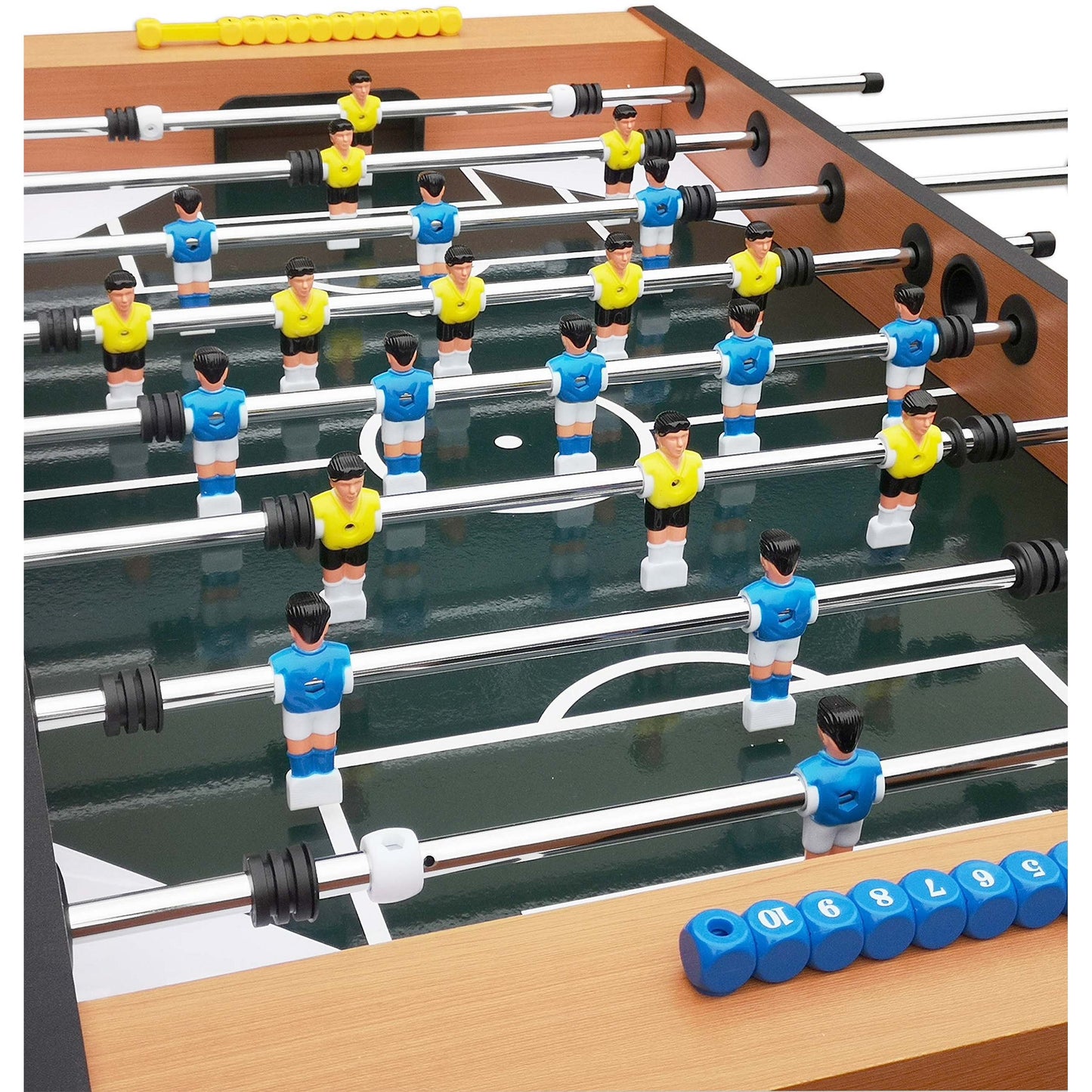 Soccer Table 5FT – Brown MDF Foosball Table with Telescopic Rods, Anti‑Slip Handles & Modern Home Game Design