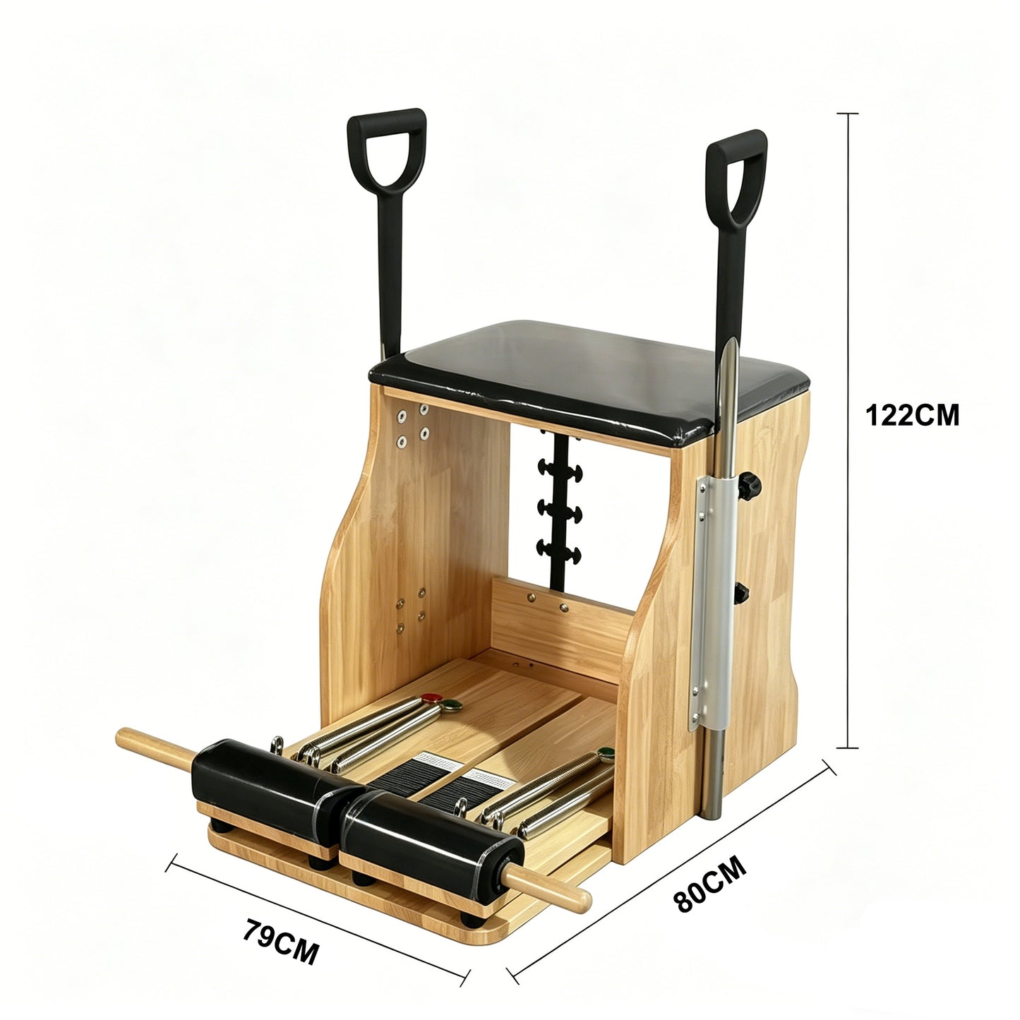 Wooden Pilates Chair – Compact Dual Handle Wunda Chair Yoga Pilates Split Pedal Stability Chair - COOLBABY