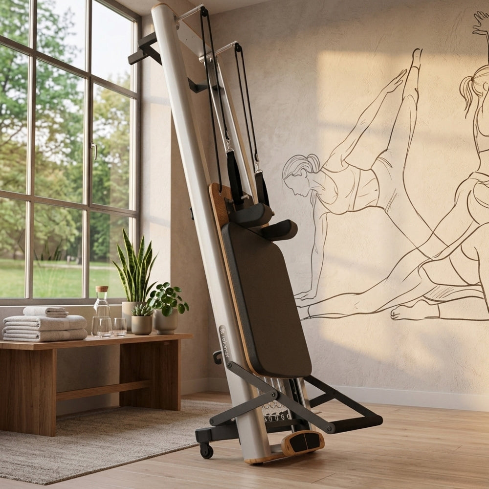 Portable Aluminum Pilates Reformer Machine for Studio Use Strengthen Core Muscles