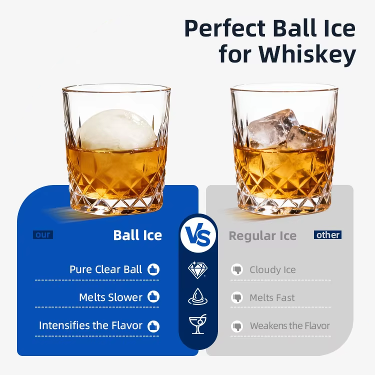 50mm Spherical Ice Maker Electric Ice Ball Maker Machine Ice Cube Whisky Drinking Bar Ice Making Machine