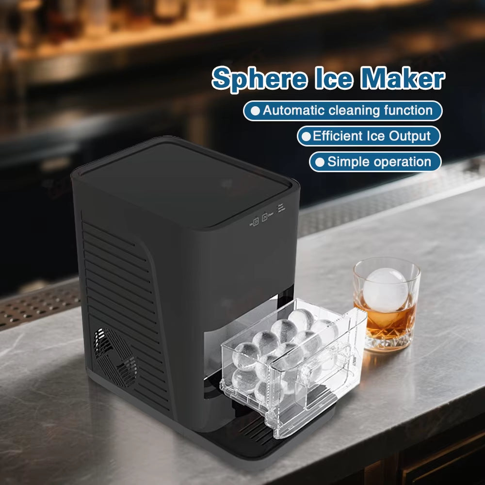 50mm Spherical Ice Maker Electric Ice Ball Maker Machine Ice Cube Whisky Drinking Bar Ice Making Machine