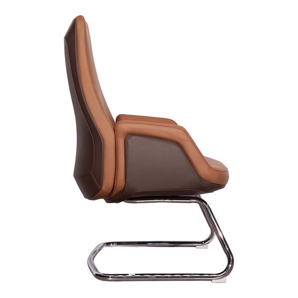 COOLBABY Office Visitor Chair GW 1803 C – Premium Leather, Durable Chrome Frame - COOLBABY