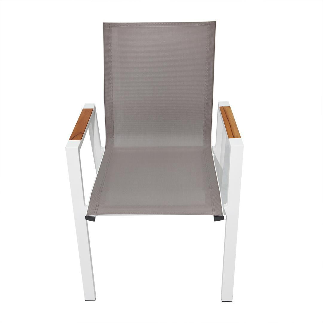 Aluminum Alloy Frame Polyester Back Dining Chair - COOLBABY