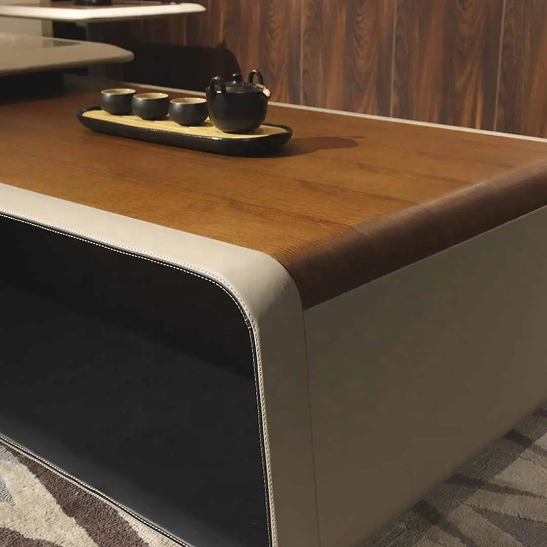 H09-T01 Coffee Table Brown Rectangle Luxury Living Room Table