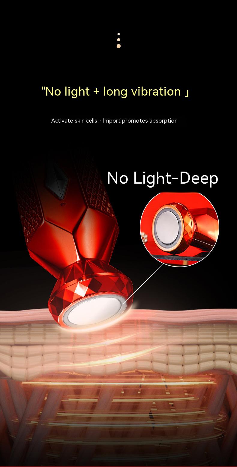 COOLBABY HQQ-WDTL Photonic Micro-sculpture Lifting And Tightening Beauty Instrument Red Warm Blue Vibration USB Rechargeable Import Instrument - COOL BABY