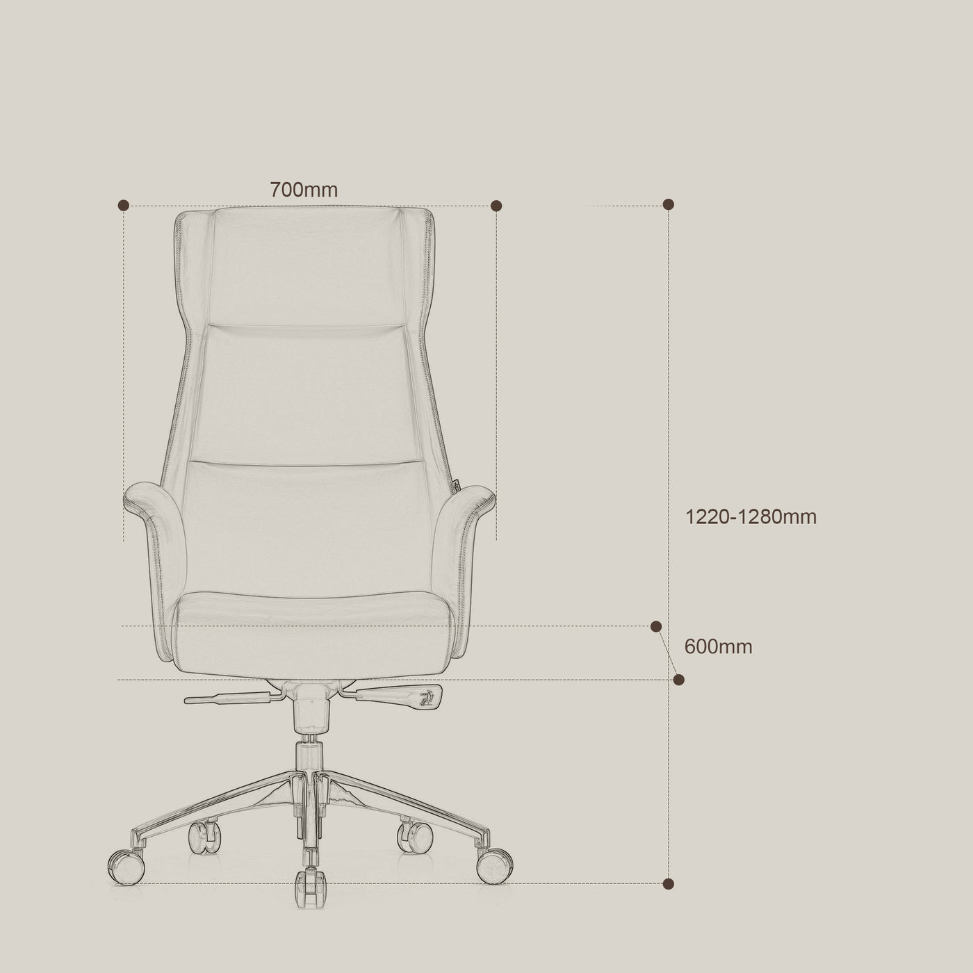 High Back Leather Office Chair - COOLBABY