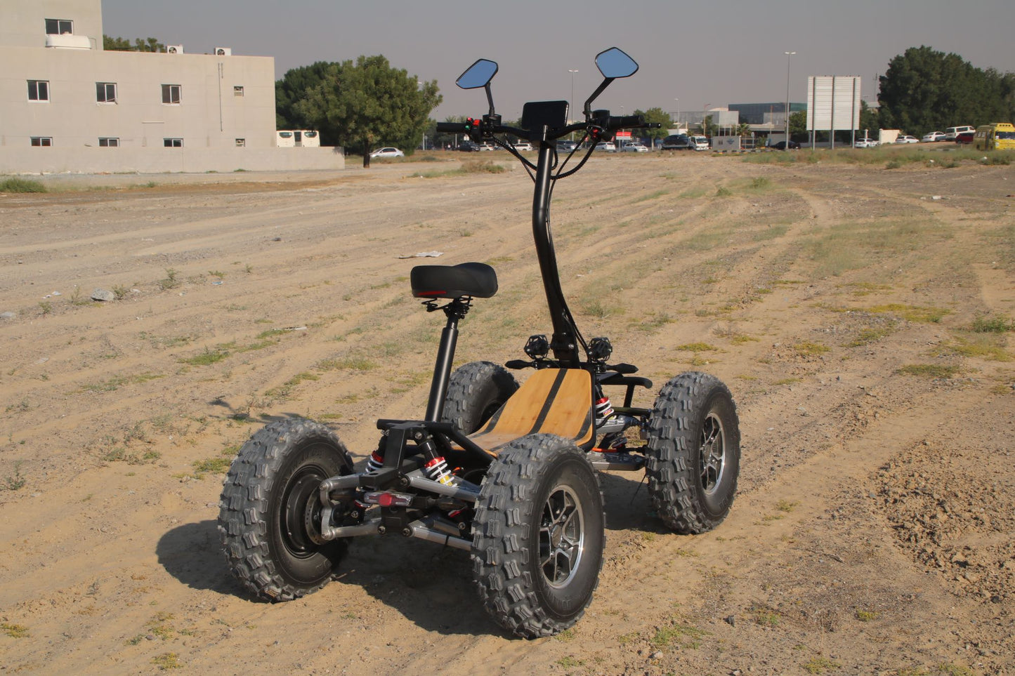 Explore the Outdoors with Our High-Performance Electric Off-Road Scooter: Powerful 4WD, Black - COOLBABY