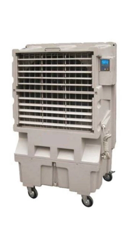 Portable Industrial Evaporative Air Cooler, indoor and outdoor areas with strong wheels & brakes - air cooler, air purifier, fan, and humidifier - COOLBABY