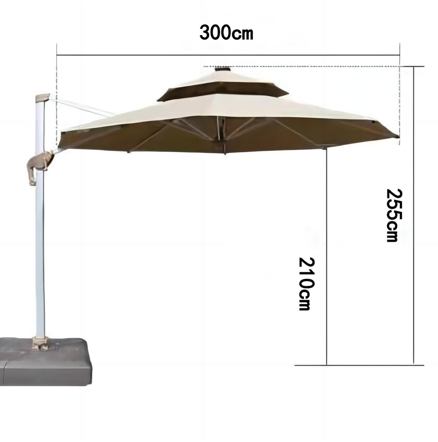 COOLBABY Patio Umbrella Outdoor Cantilever Square Parasol Aluminum Alloy Offset Parasol with 360 Degree Rotation for Garden Deck Pool Patio - COOLBABY