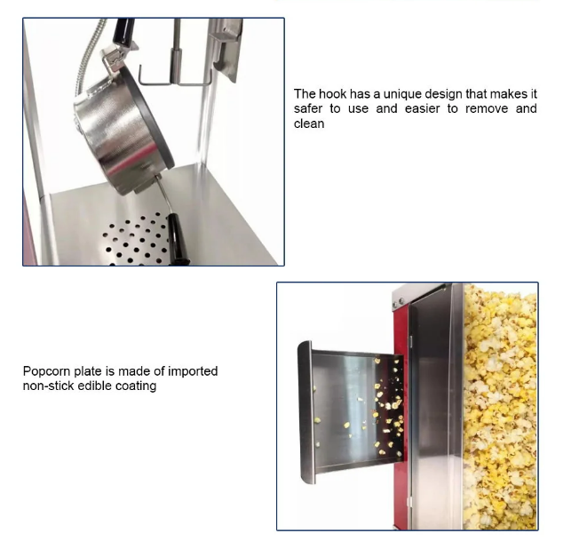 Electric Heating Corn Popper Stainless Steel 220V Small Commercial Popcorn Machine Automatic Popcorn Maker - COOLBABY