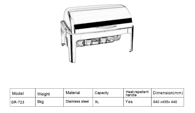 Durable Stainless Steel Square Rectangular Food Warmer Buffet Chafing Dish Chafer - COOLBABY