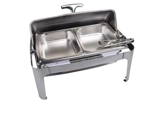 Durable Stainless Steel Square Rectangular Food Warmer Buffet Chafing Dish Chafer - COOLBABY