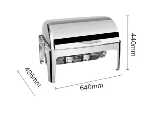 Durable Stainless Steel Square Rectangular Food Warmer Buffet Chafing Dish Chafer - COOLBABY