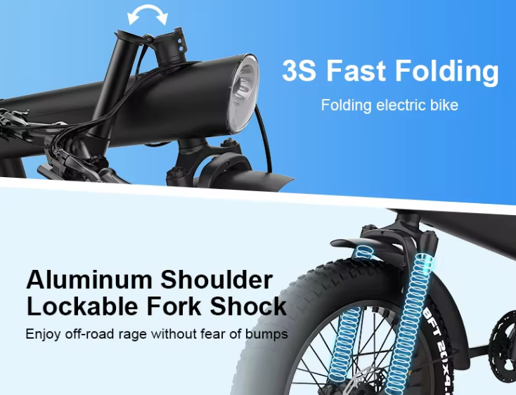 Aluminum Alloy E-Bike, 20 Inch Fat Tire, Off Road, Electric Bike Scooter - COOLBABY